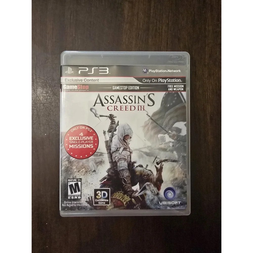 Assassin's Creed III GameStop Edition (Sony Playstation 3 PS3) Complete - Tested